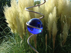 Stainless Steel Spiral Wind Spinner for Glass Ball 100mm